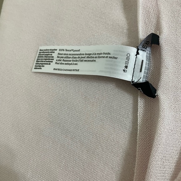 EILEEN FISHER Blush Pink Tencel Lightweight Long Sleeve Sweater Sustainable - Picture 13 of 14